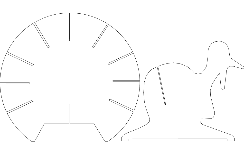 3D Turkey Puzzle Laser Cut Vector DXF File
