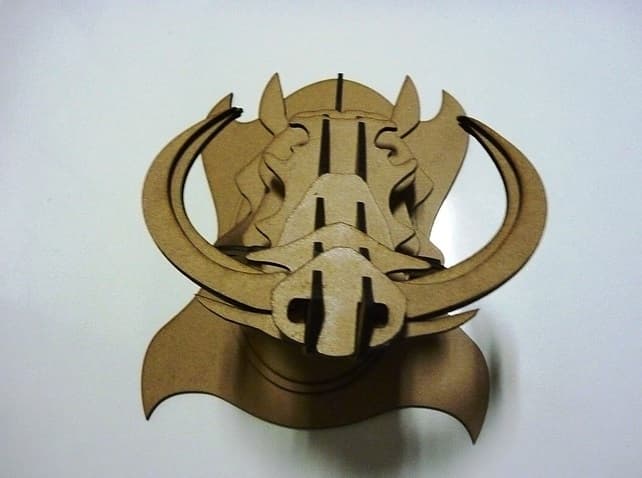 3D Warthog Wall Mount Laser Cut Project Vector File