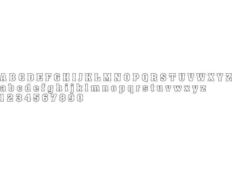 Aaron Bold Alphabet Vector Font DXF File for Laser Cutting