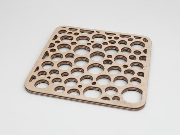 Abstract Bubble Trivet Vector Design for Laser Cutting DXF