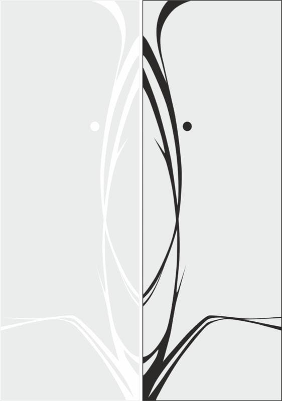 Abstract Elegant Curves Vector for Glass Etching and Sandblasting
