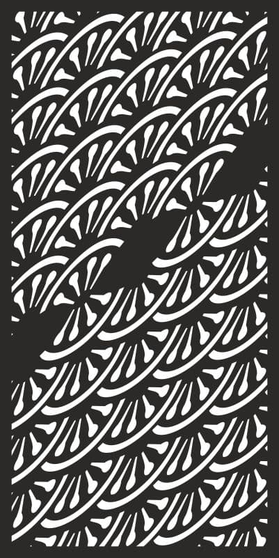 Abstract Geometric Wave Pattern Vector for Laser Cutting
