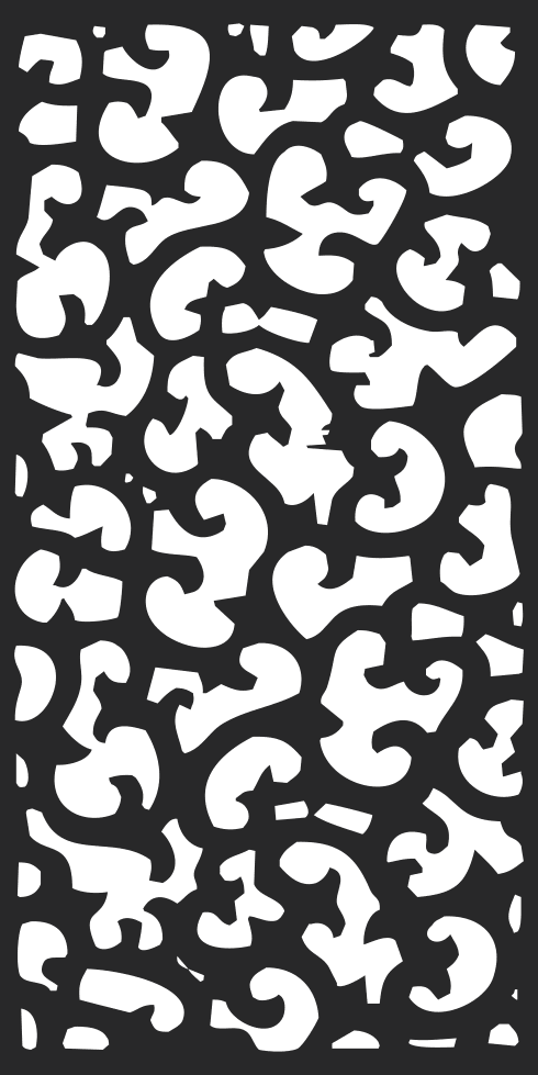 Abstract Leopard Print Decorative Screen Panel Vector (DXF, SVG)