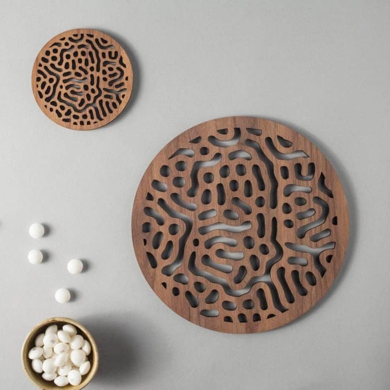 Abstract Organic Pattern Coasters Set - Free Vector Files