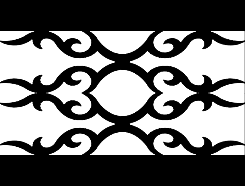 Abstract Ornamental Room Divider Vector DXF for Laser Cutting