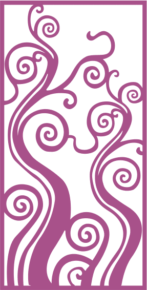 Abstract Swirl Decorative Screen Panel Vector File