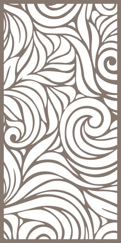 Abstract Swirl Pattern Laser Cut Panel Free Vector File