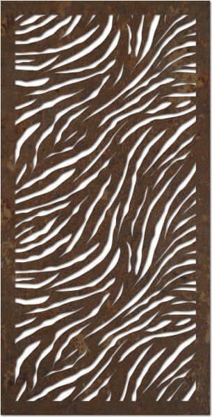 Abstract Zebra Stripe Decorative Panel Vector DXF