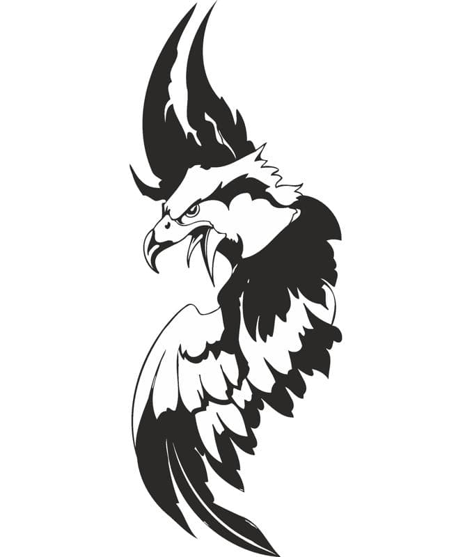 Aggressive Eagle Vector Graphic for CNC Laser Cutting (DXF/SVG)