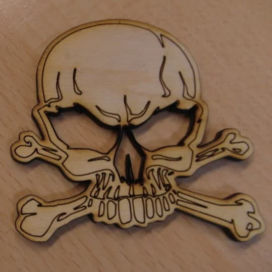 Aggressive Skull Design Laser Cut Vector File SVG