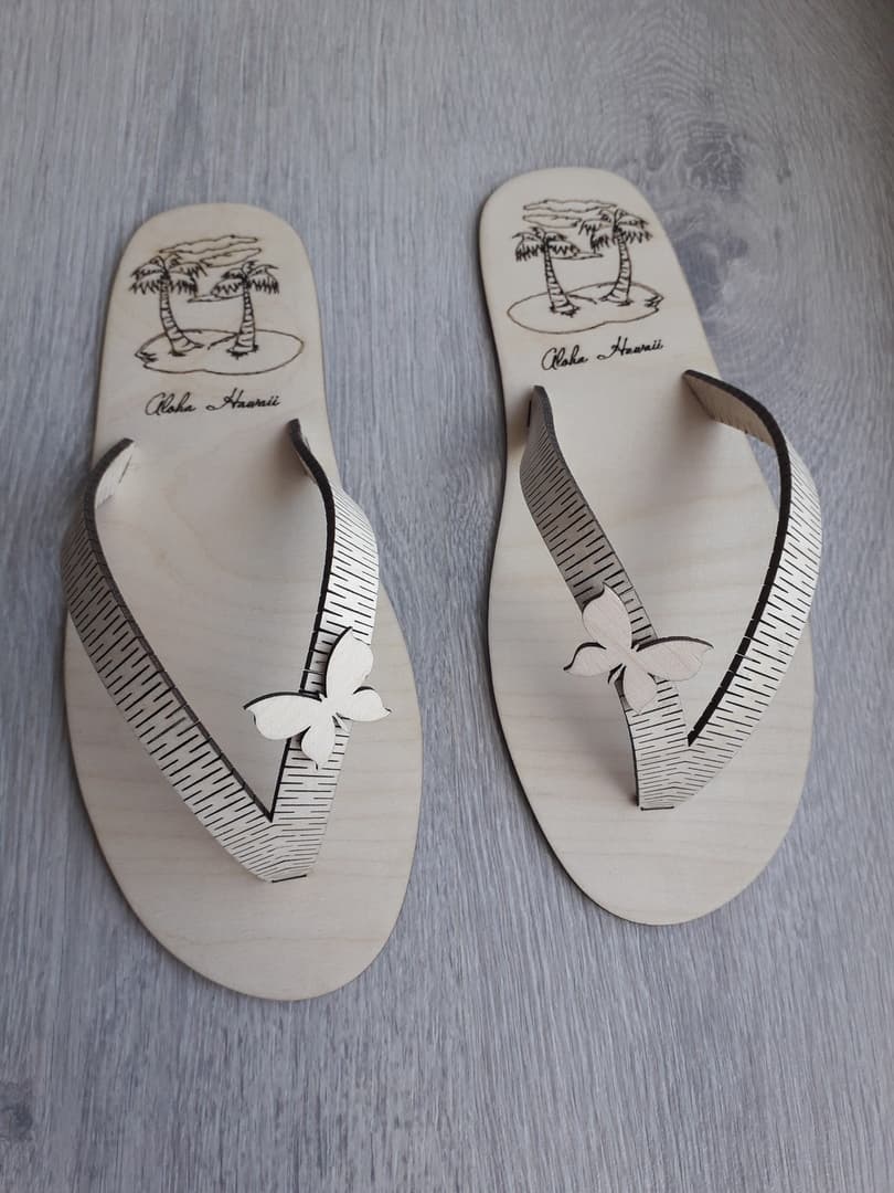 Aloha Hawaii Flip Flops Laser Cut Vector Files