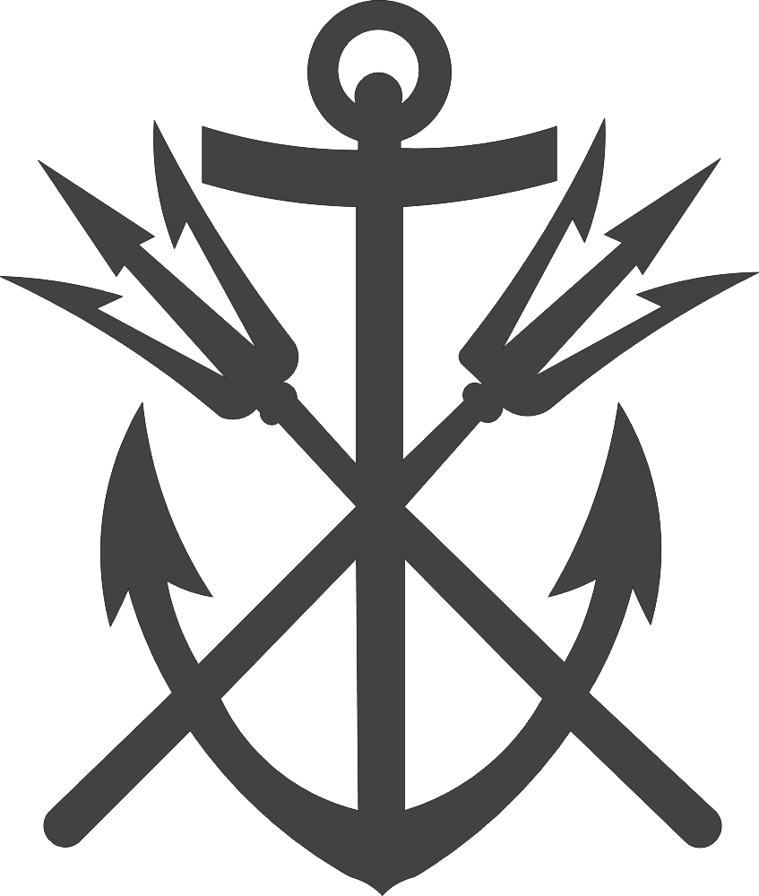 Anchor and Crossed Tridents Vector Design for Laser Cutting