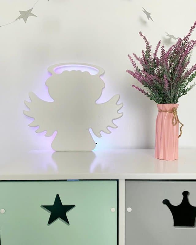 Angel Wall Light Kids Decor Vector Design CDR File