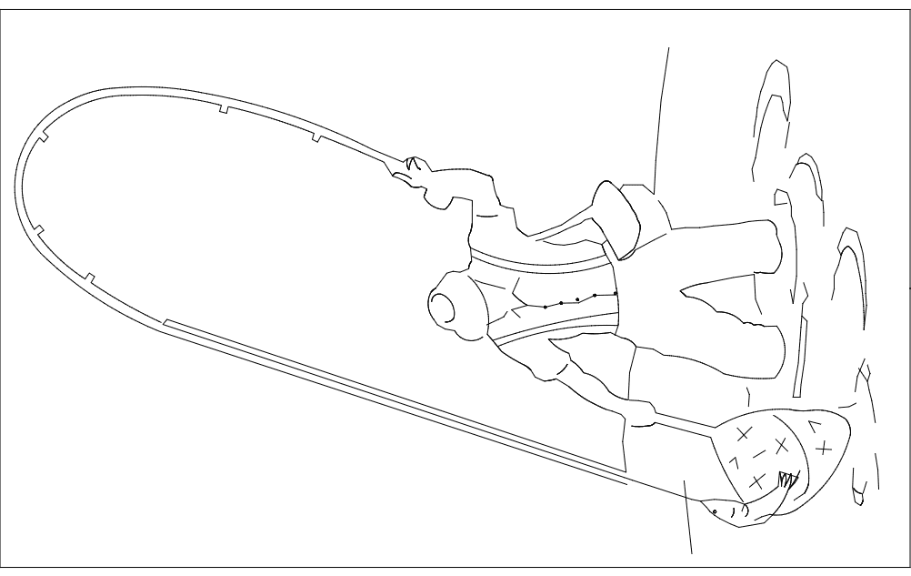 Angler Fishing Vector Design DXF File for CNC