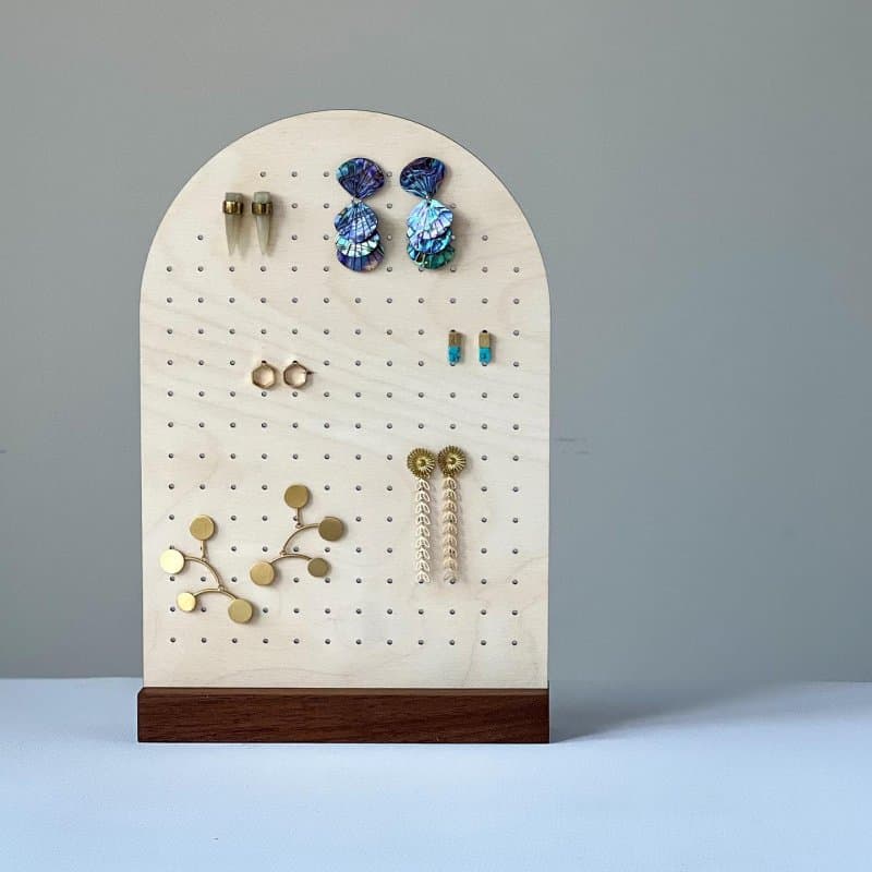 Arch Shaped Desktop Earring Holder Laser Cut Vector File