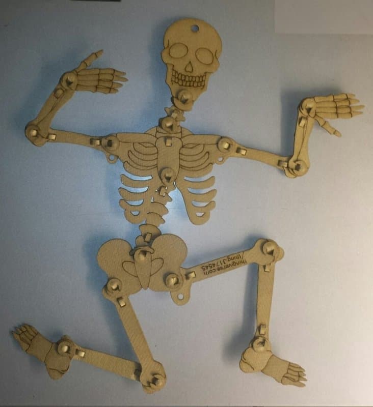Articulated Skeleton Laser Cut Toy Vector File (SVG)