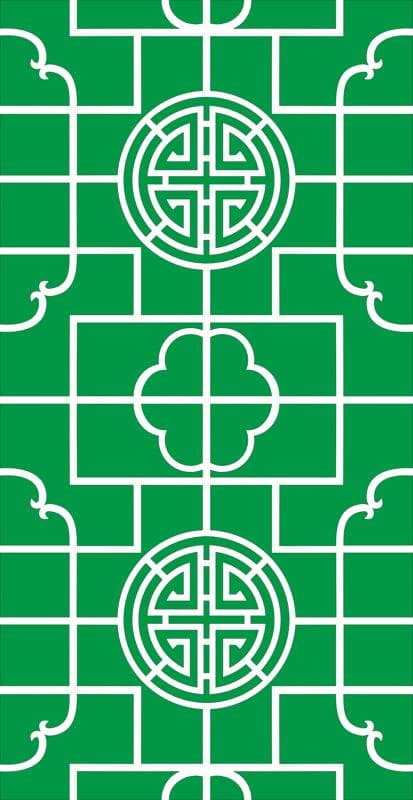 Asian Inspired Geometric Jali Panel Laser Cut Vector File