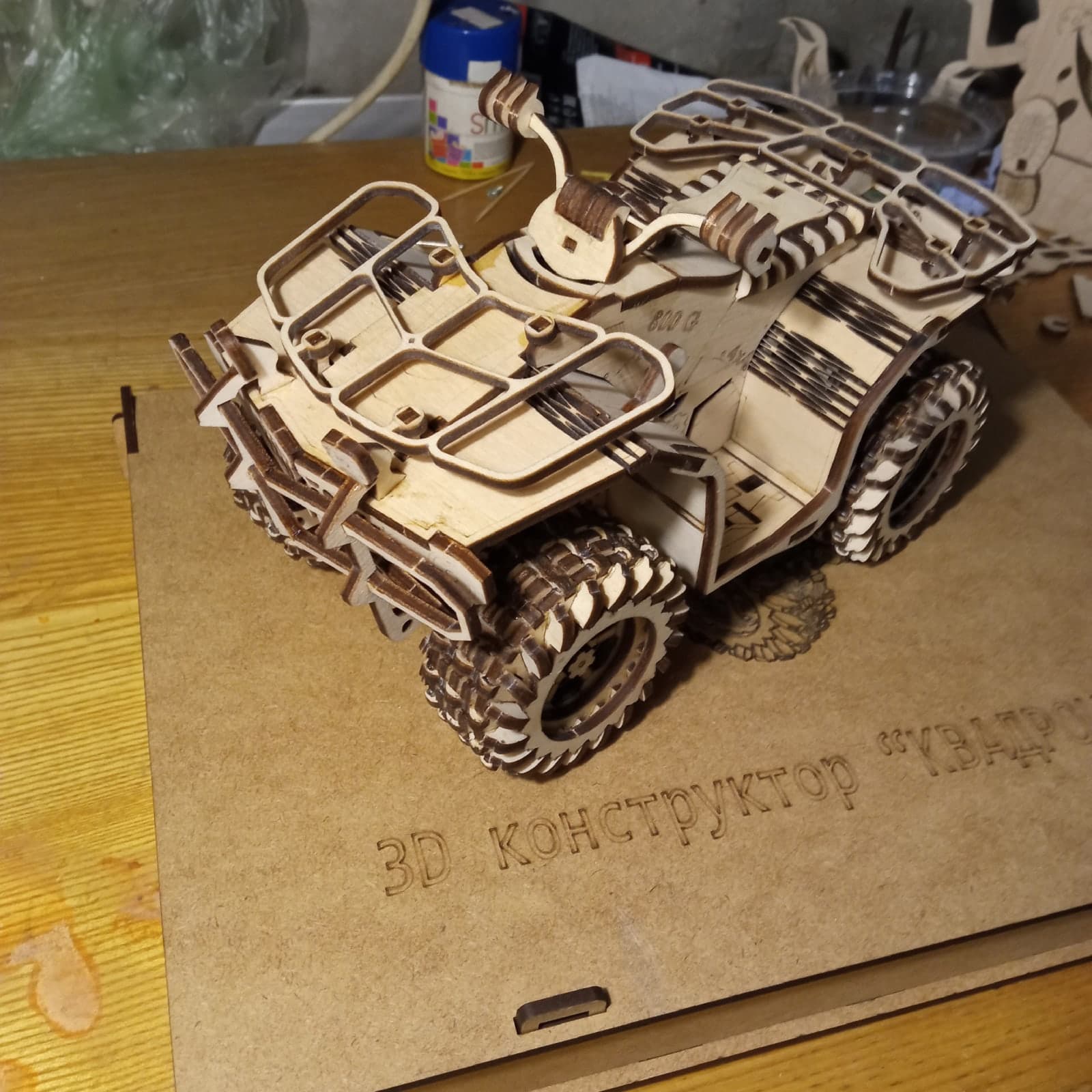 ATV Quad Bike 3D Wooden Puzzle Laser Cut Vector File