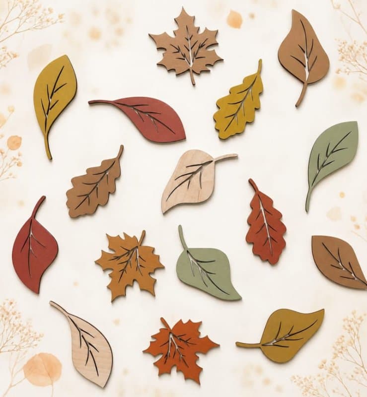 Autumn Leaf Set Laser Cut Vector Files SVG DXF