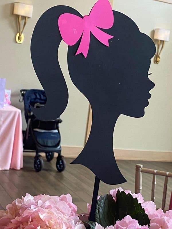 Barbie Silhouette Cake Topper and Table Centerpiece Vector File