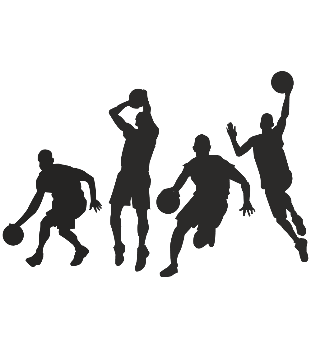 Basketball Players Action Silhouettes Vector File