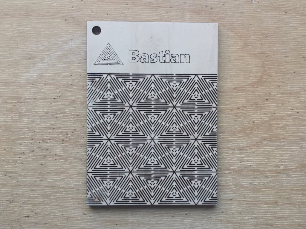 Bastian Geometric Living Hinge Template for Laser Cut (DXF)