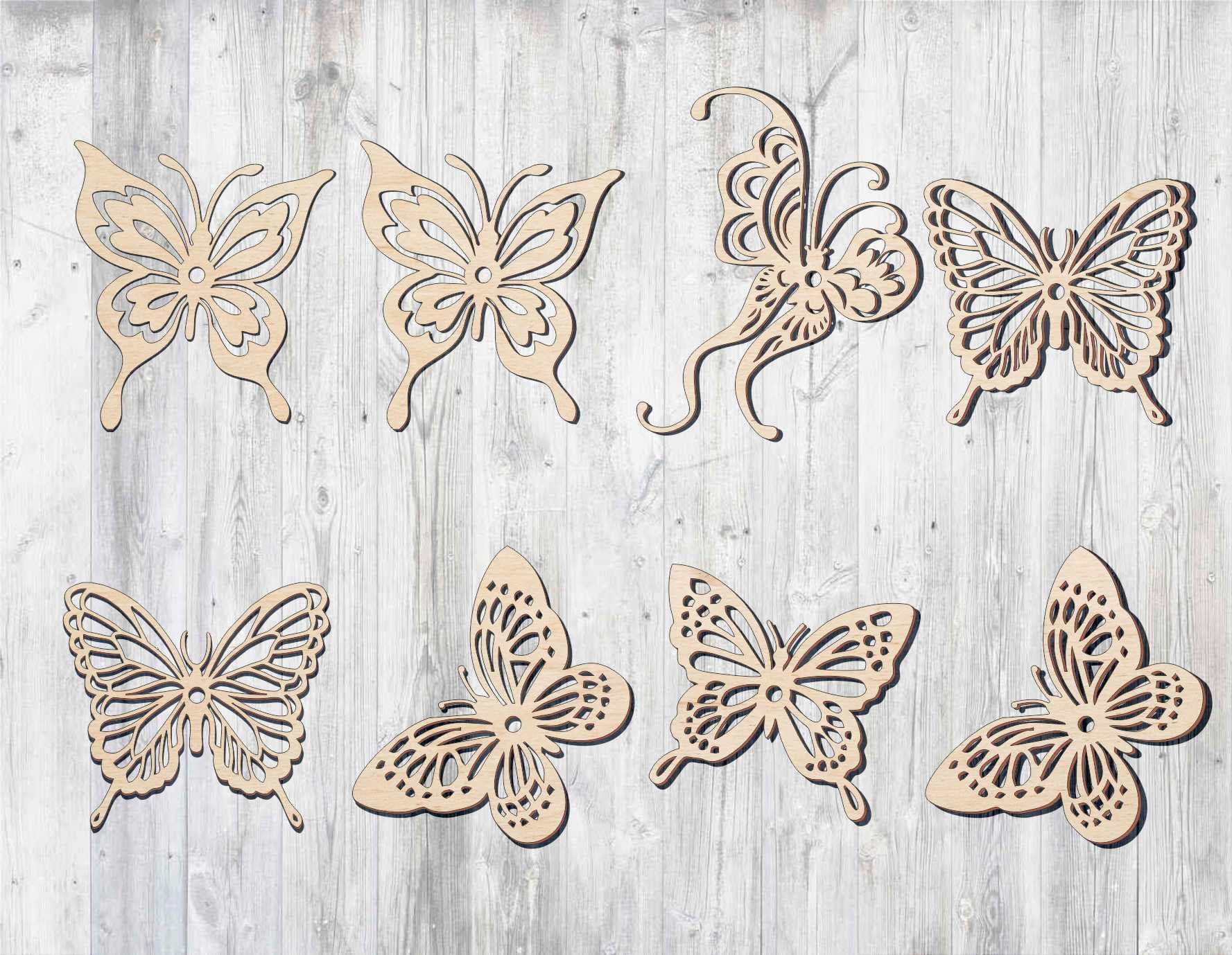 Beautiful Butterfly Set Laser Cut Vector Files Free Download