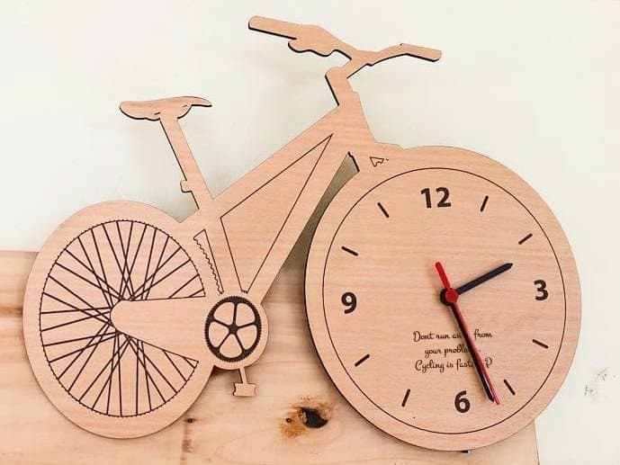 Bicycle Wall Clock Laser Cut Vector File