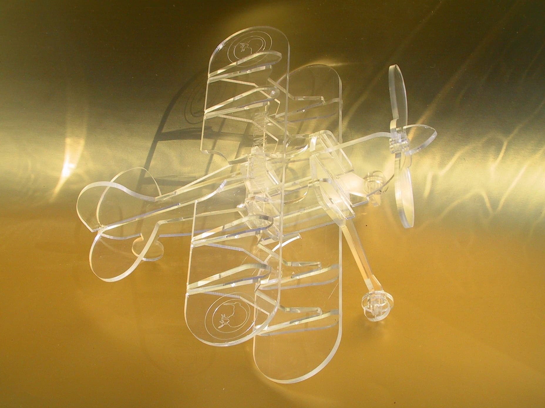 Biplane 3D Puzzle Laser Cut Vector File (DXF)