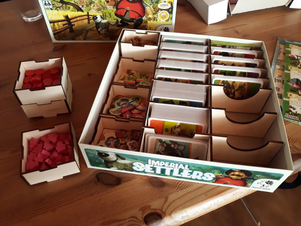 Board Game Organizer Insert for Imperial Settlers Laser Cut Vector