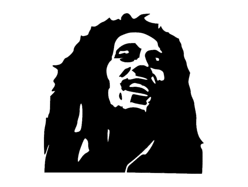 Bob Marley Portrait Vector Art - Free DXF File for CNC