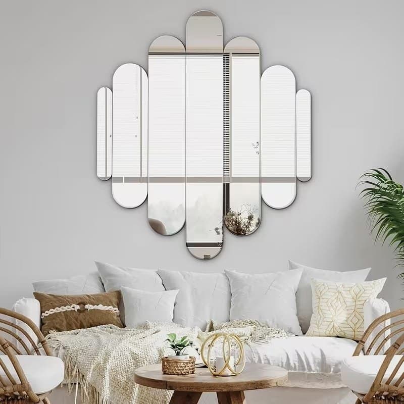 Plantilla de Espejo de Pared Bohemio de Paneles Múltiples para Láser DXF