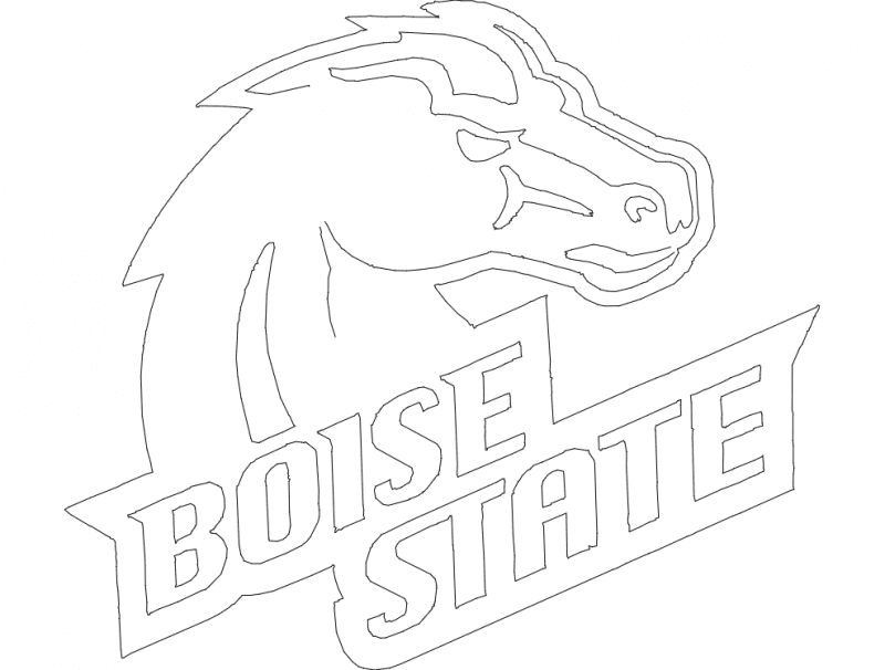 Boise State Broncos Logo Vector Laser Cut File DXF