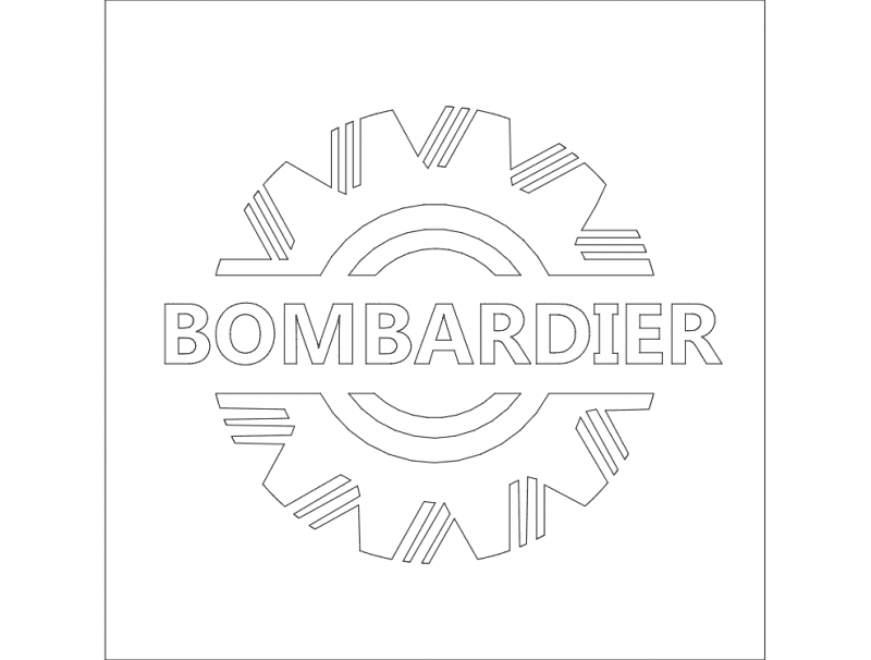 Bombardier Logo Vector Design for CNC Laser Cutting (DXF)