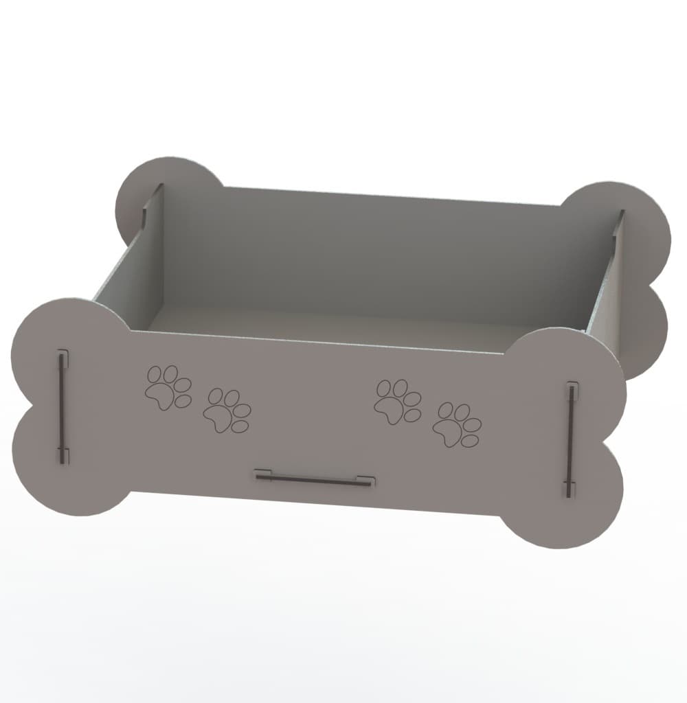 Bone-Shaped Pet Bed Laser Cut Vector File DXF