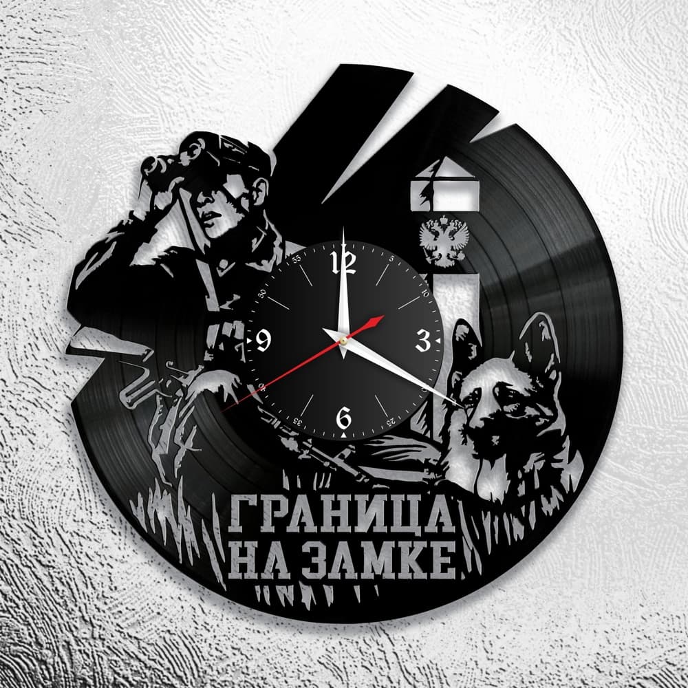 Border Guard Military Wall Clock Vector File DXF