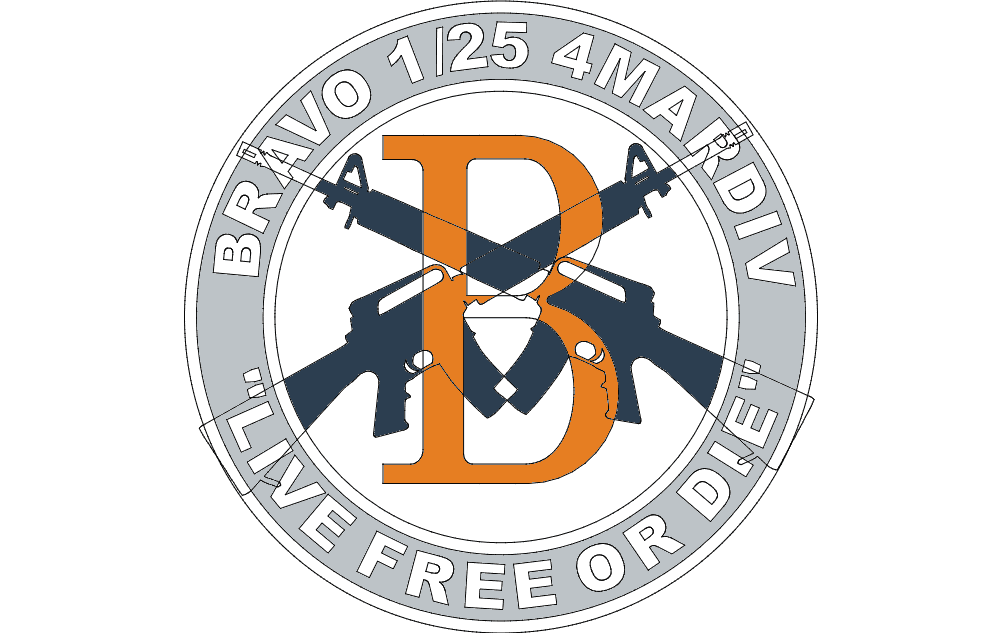 Bravo 1/25 4MarDiv Military Logo Vector DXF File