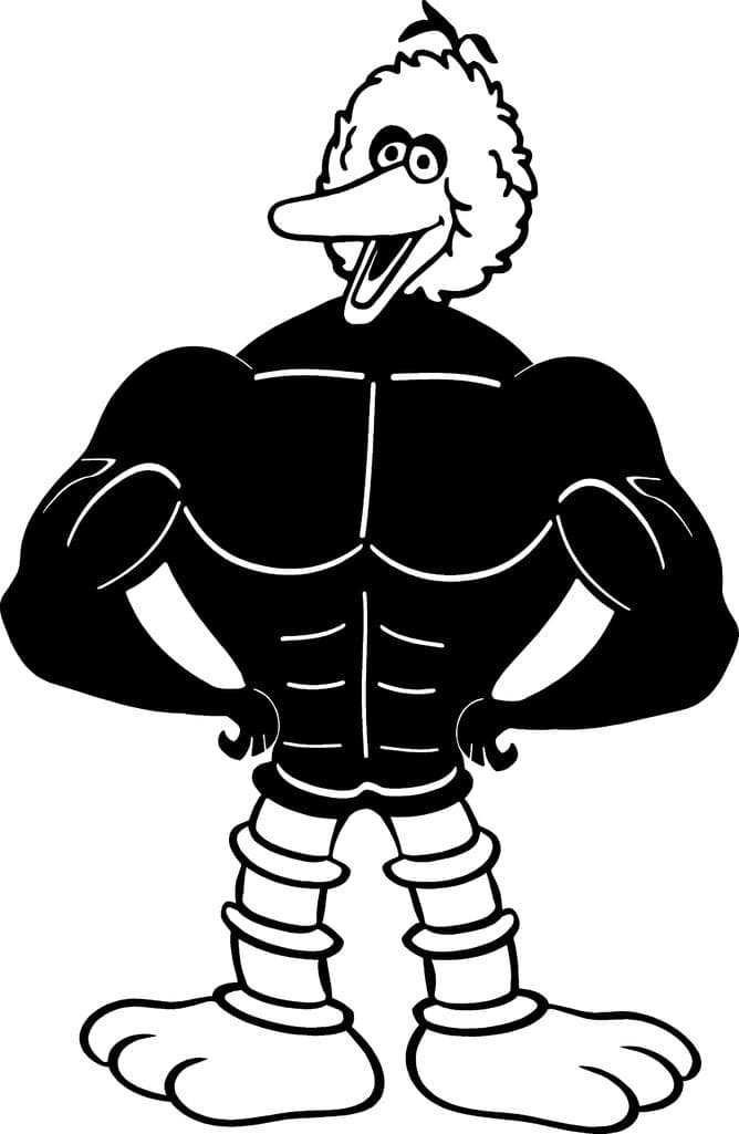 Buff Bird Character Vector File for Laser Cutting DXF