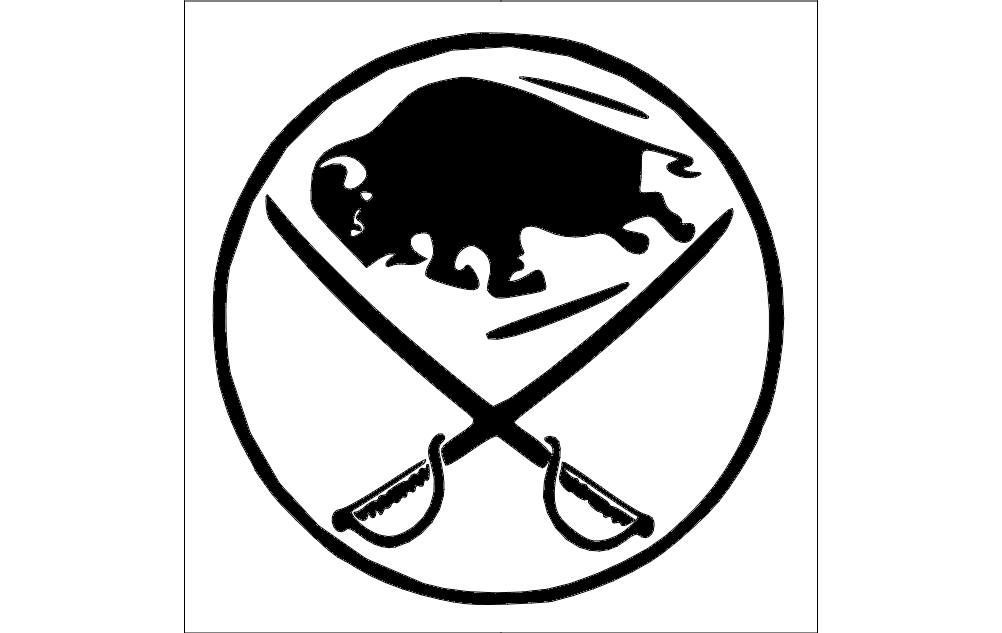 Buffalo Sabres Logo Vector DXF for Laser Cutting