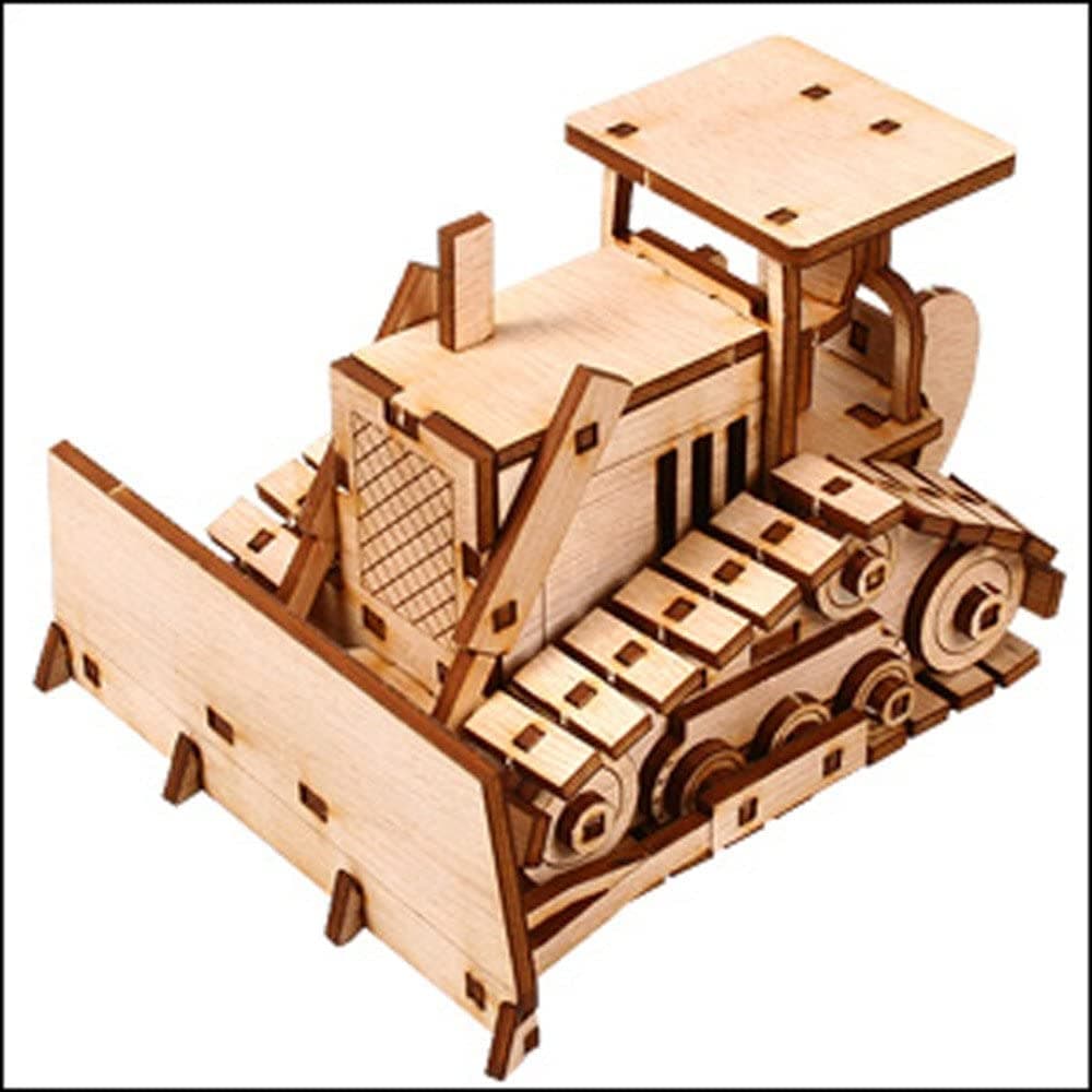 Bulldozer 3D Puzzle Laser Cut Vector Plan (DXF, CDR)