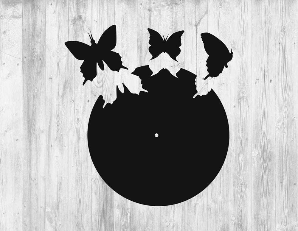 Butterfly Wall Clock Laser Cut Template Free Vector