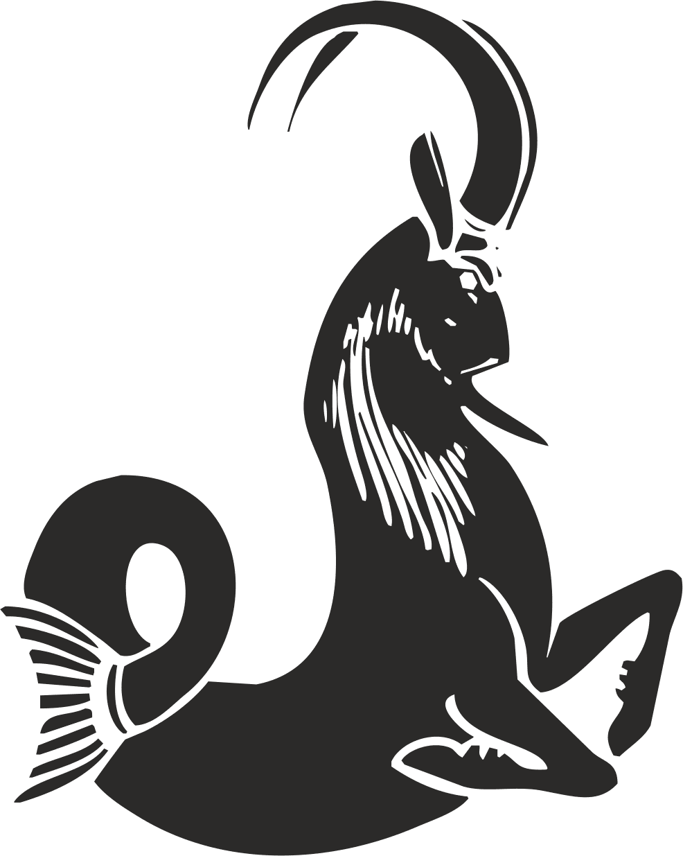 Capricorn Zodiac Sign Laser Cut Vector File