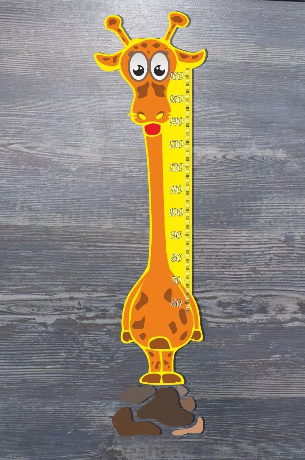 Cartoon Giraffe Kids Growth Chart Laser Cut Vector File