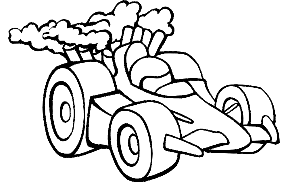 Cartoon Race Car Vector DXF for Laser Cutting
