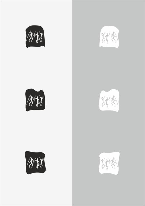 Caveman Dancing Ancient Art Vector for CNC Laser Cutting