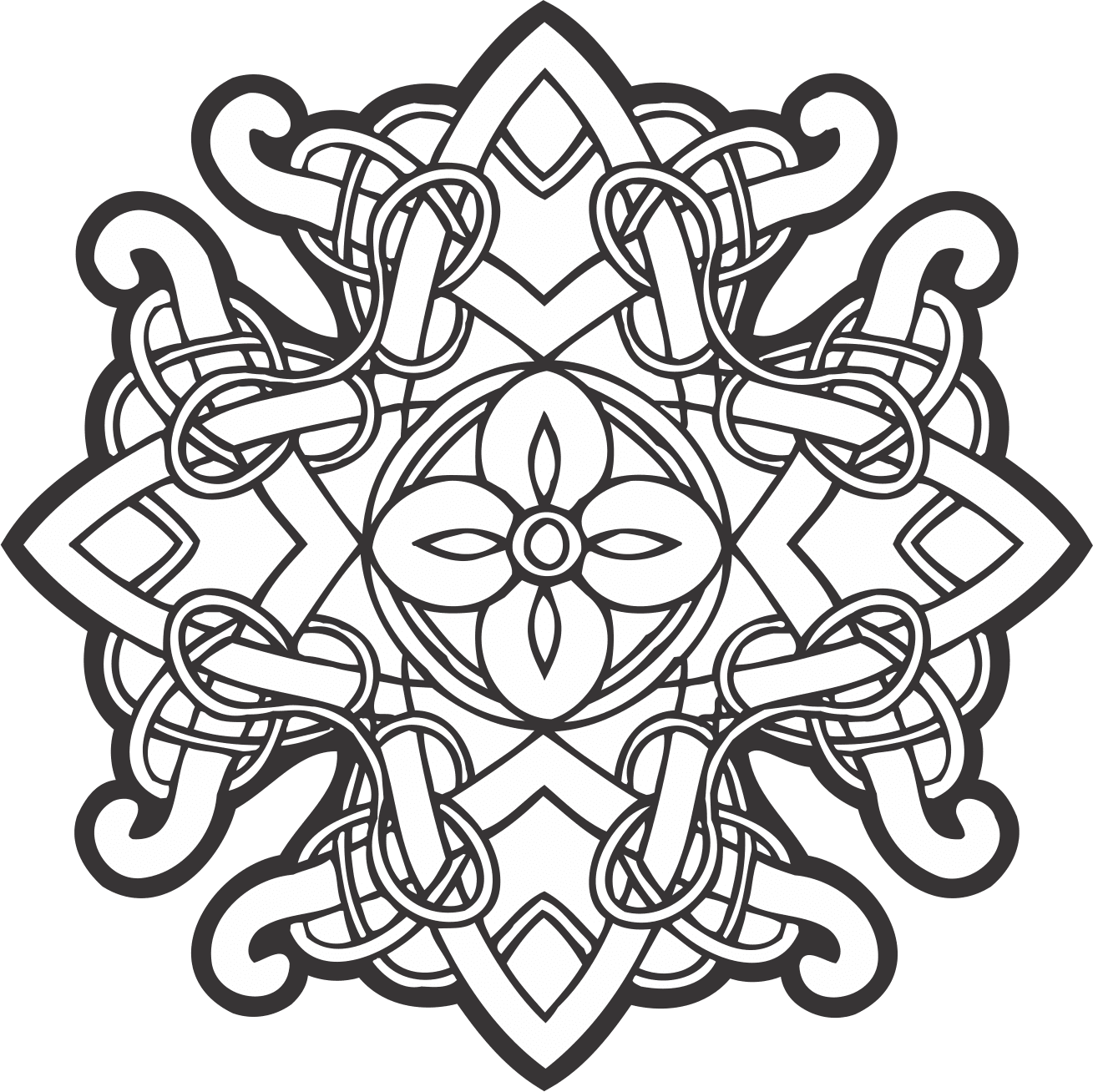 Celtic Knot Ornament Vector Design for Laser Cutting