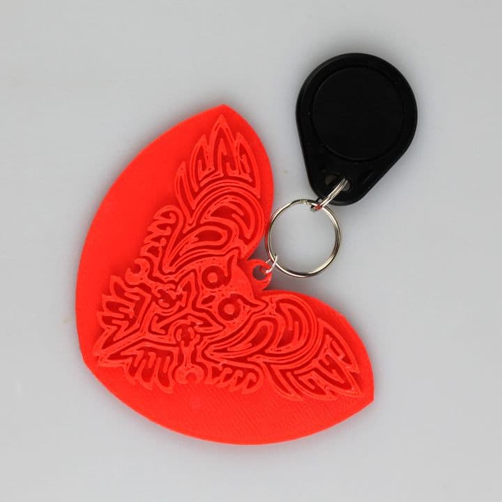 Celtic Owl Heart Keychain 3D Print File