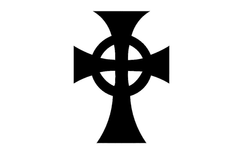 Celtic Sun Cross Vector File for Laser Cutting (DXF, SVG)