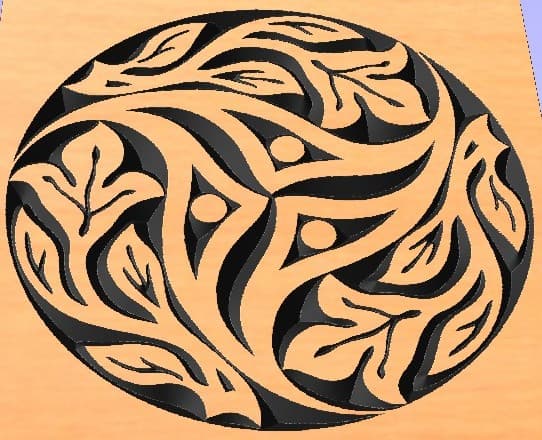 Roseta Floral Celta con Nudo de la Trinidad Vector DXF para Corte Láser