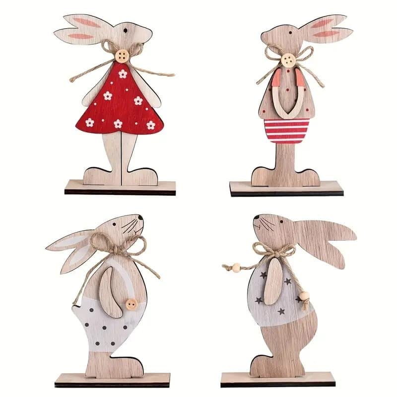 Charming Easter Bunny Table Decor Laser Cut Files SVG Vector